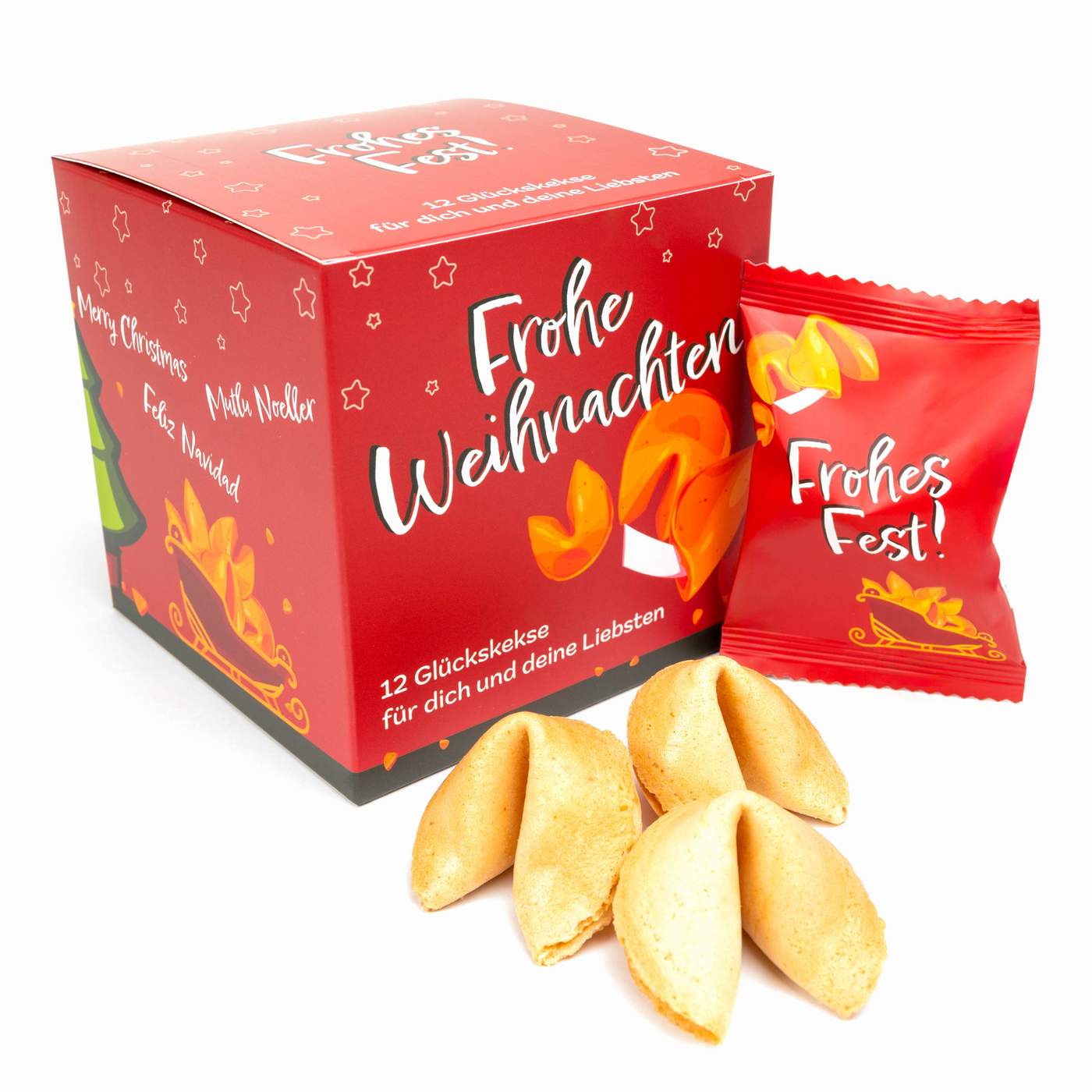 Glückskekse - Frohes Fest - Lebkuchen Geschmack