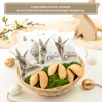 Glückskekse - Frohe Ostern - Weiß