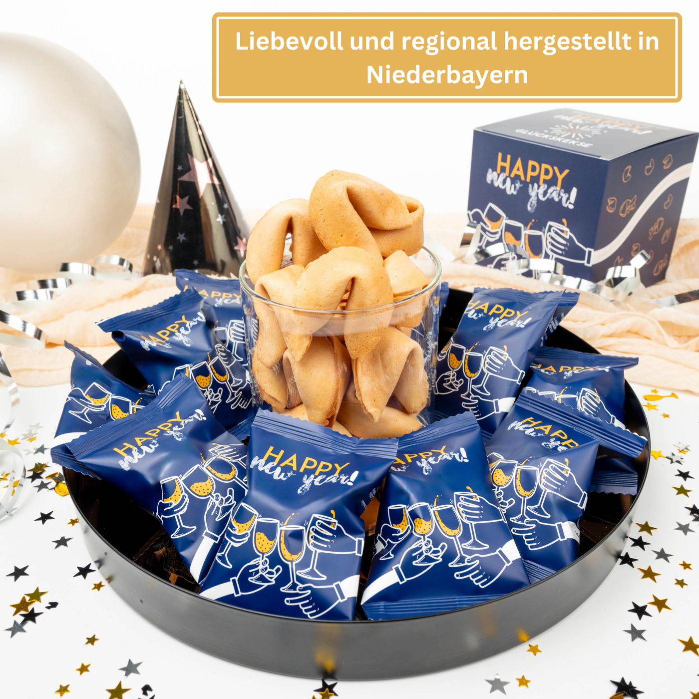 Silvester Glückskekse - Salted Caramel