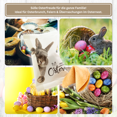 Glückskekse - Frohe Ostern - Weiß