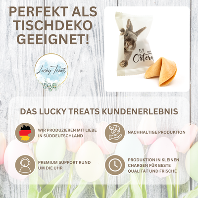 Glückskekse - Frohe Ostern - Weiß