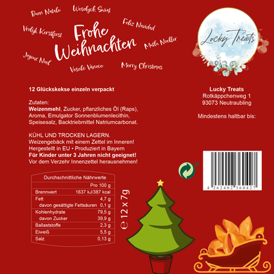 Weihnachts Glückskekse - Lebkuchen Geschmack