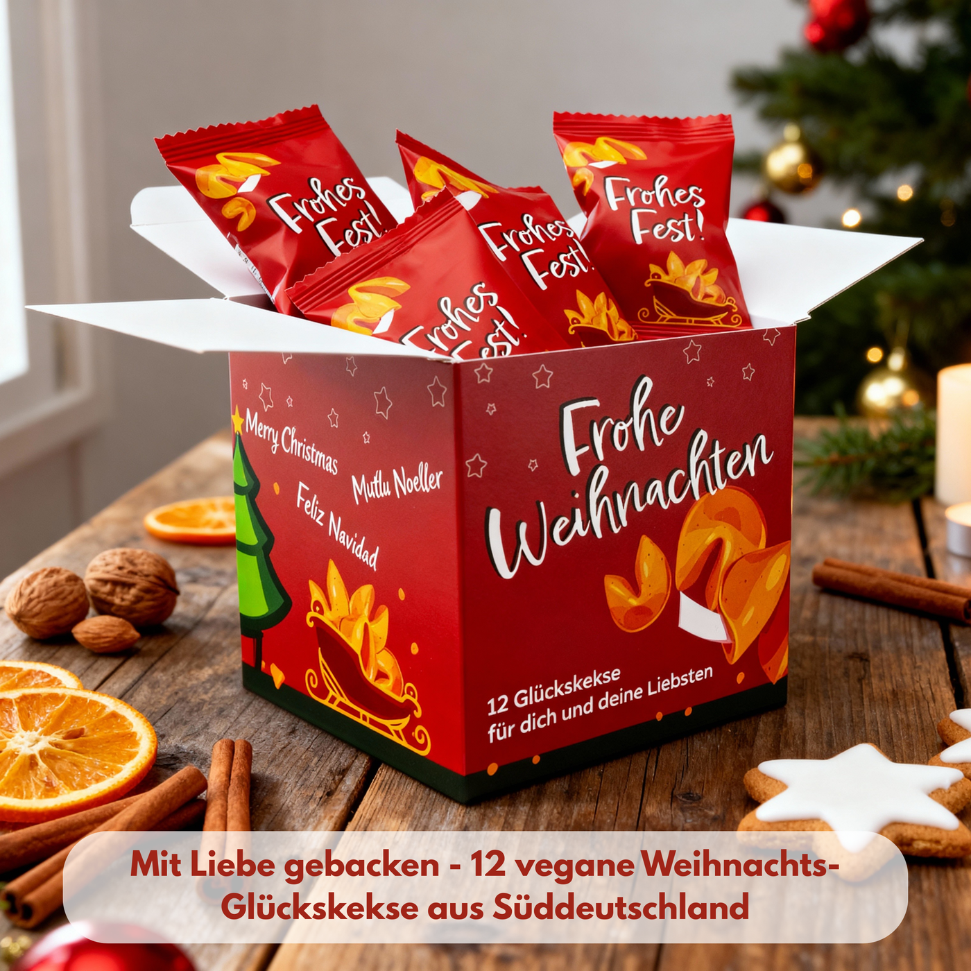 Weihnachts Glückskekse - Lebkuchen Geschmack