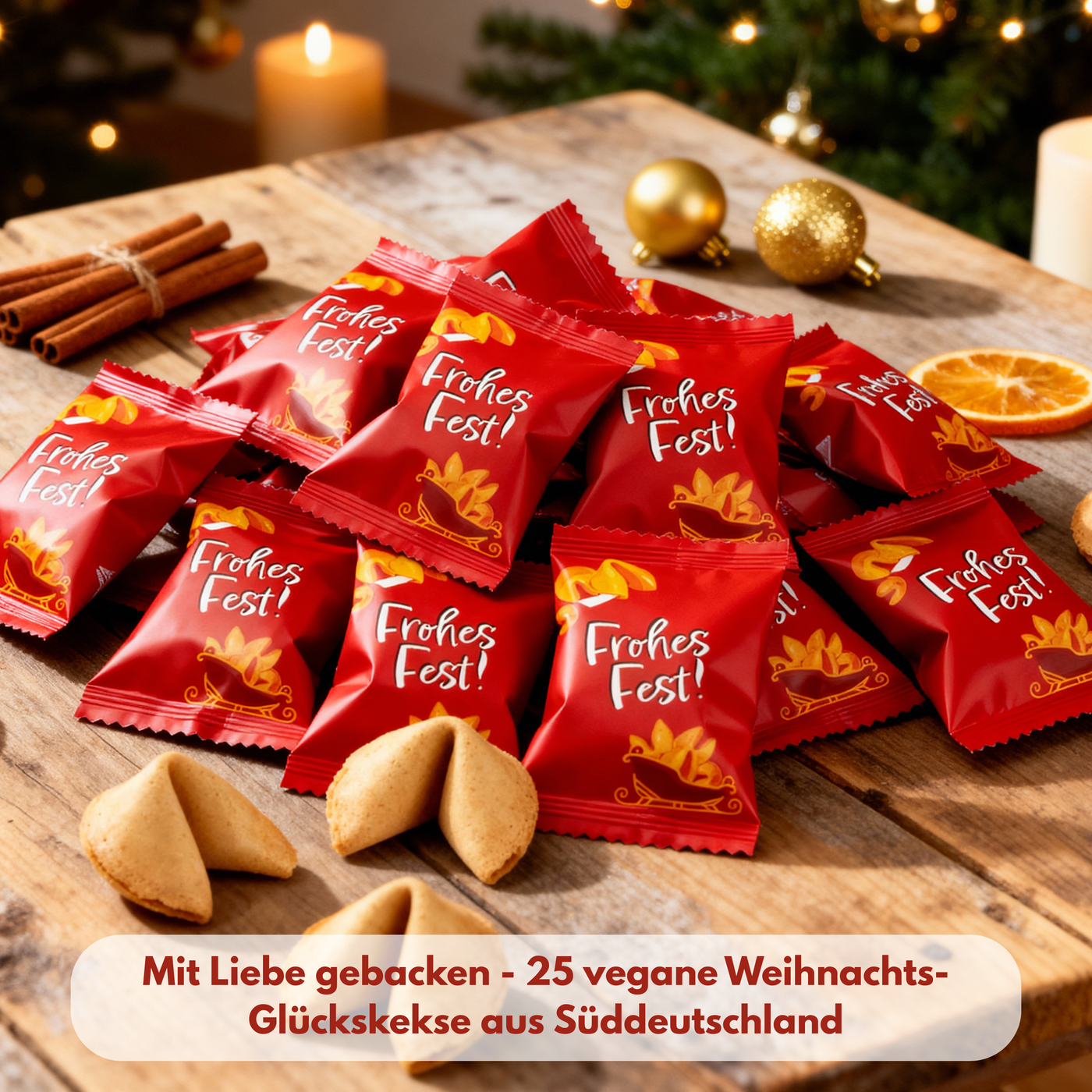 Glückskekse - Frohes Fest - Lebkuchen Geschmack