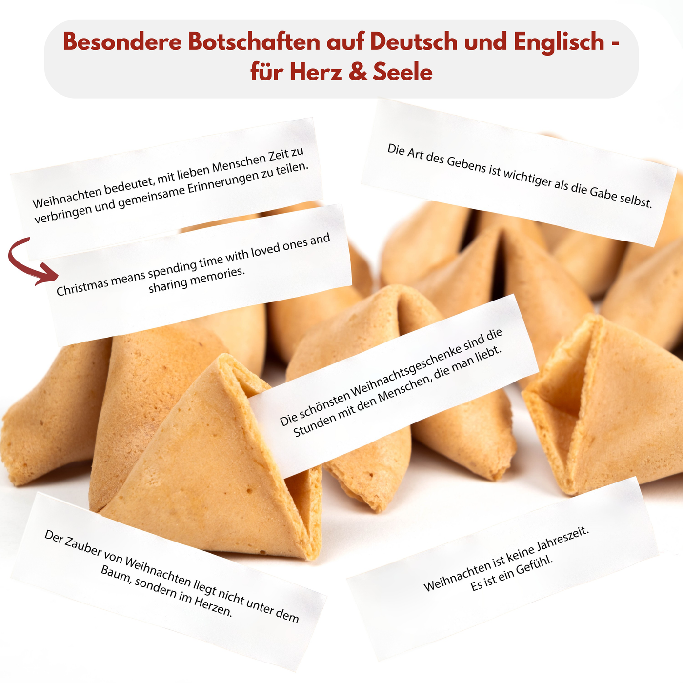 Glückskekse - Frohes Fest - Lebkuchen Geschmack