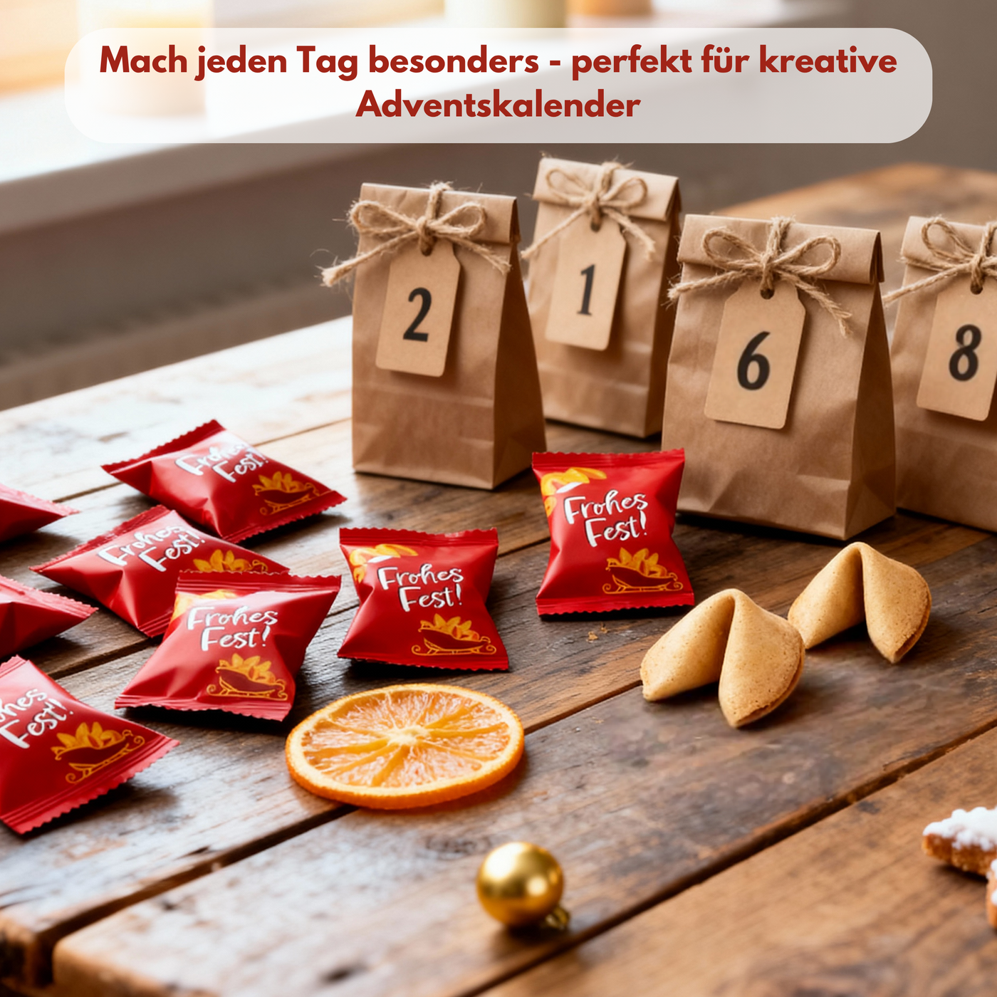Glückskekse - Frohes Fest - Lebkuchen Geschmack
