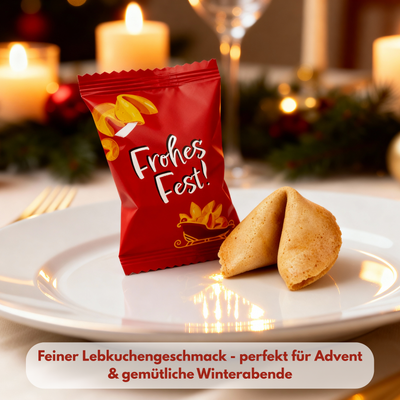 Weihnachts Glückskekse - Lebkuchen Geschmack