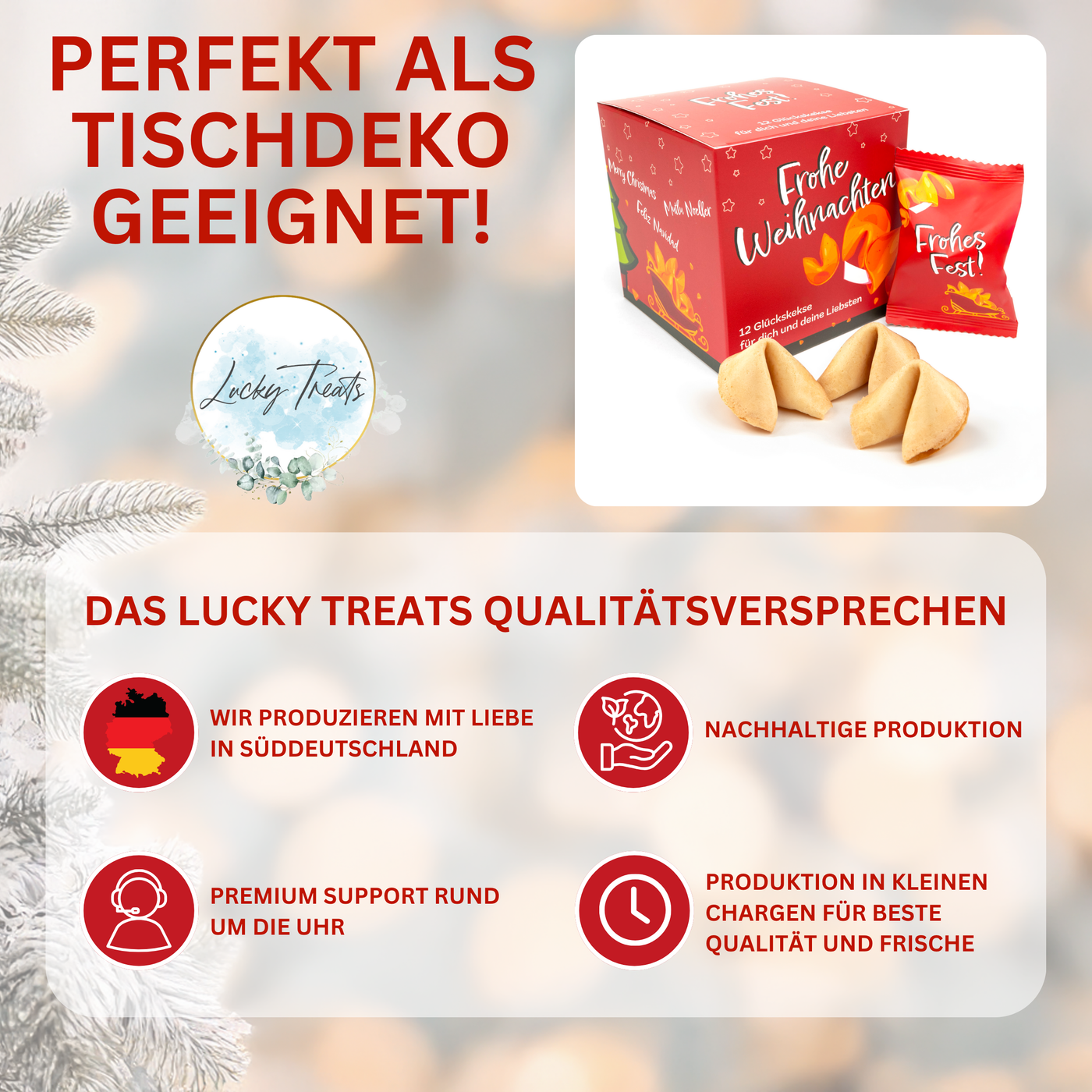 Weihnachts Glückskekse - Lebkuchen Geschmack