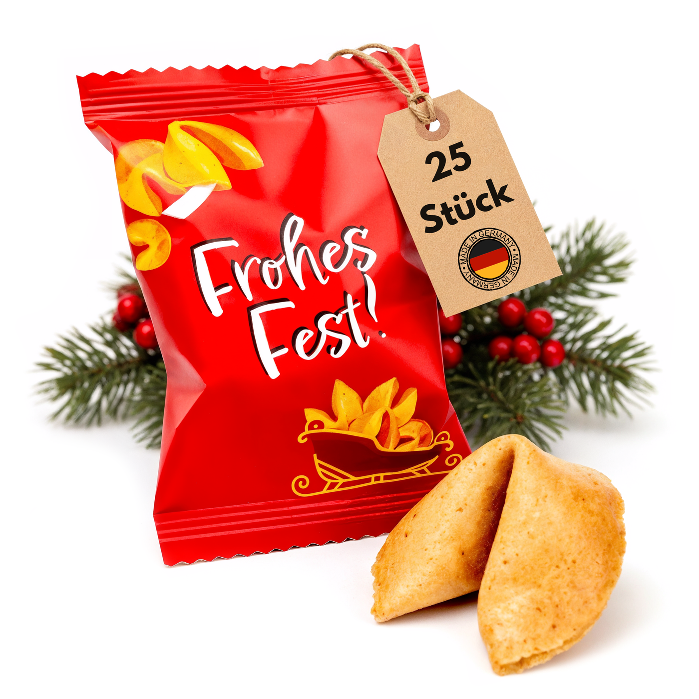 Glückskekse - Frohes Fest - Lebkuchen Geschmack